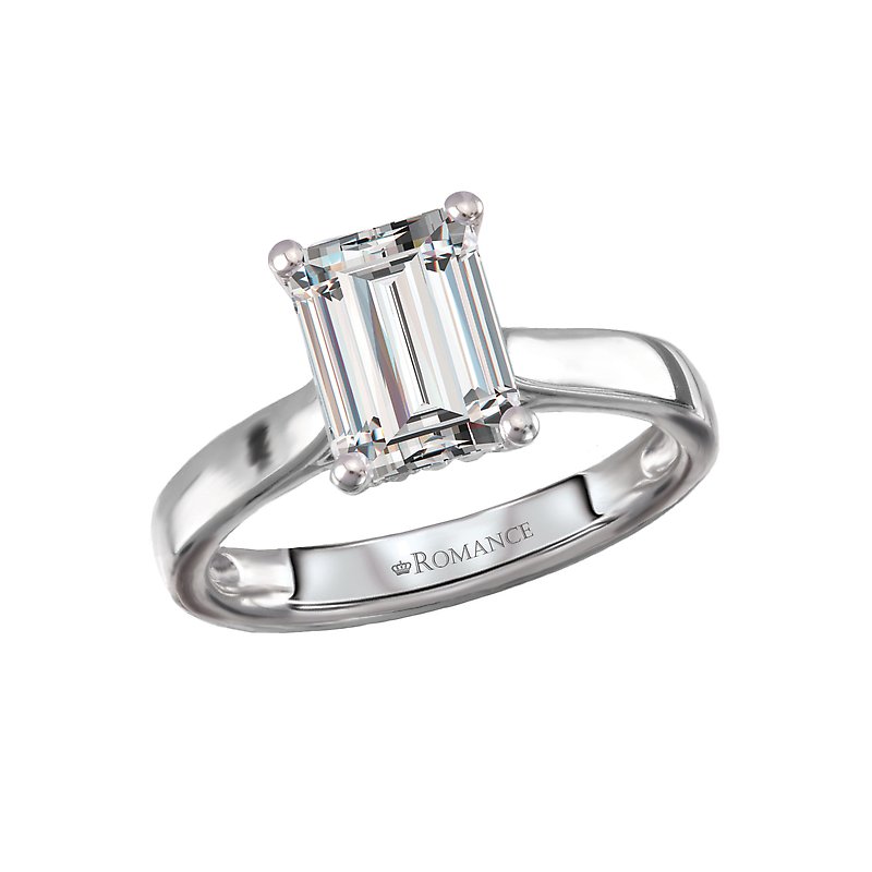 Platinum Hidden Halo Diamond Engagement Ring - Orbelle Collection