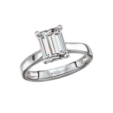 Platinum Hidden Halo Diamond Engagement Ring - Orbelle Collection