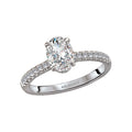 Orbelle 14K White Gold Halo Diamond Semi-Mount Engagement Ring