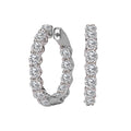 Luxora 14K Yellow Gold In/Out Diamond Hoop Earrings