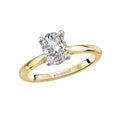 Orbelle Hidden Halo 14K Yellow Gold Oval Diamond Engagement Ring