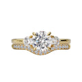 Orbelle 3-Stone Yellow Gold Lab Grown Diamond Engagement Ring