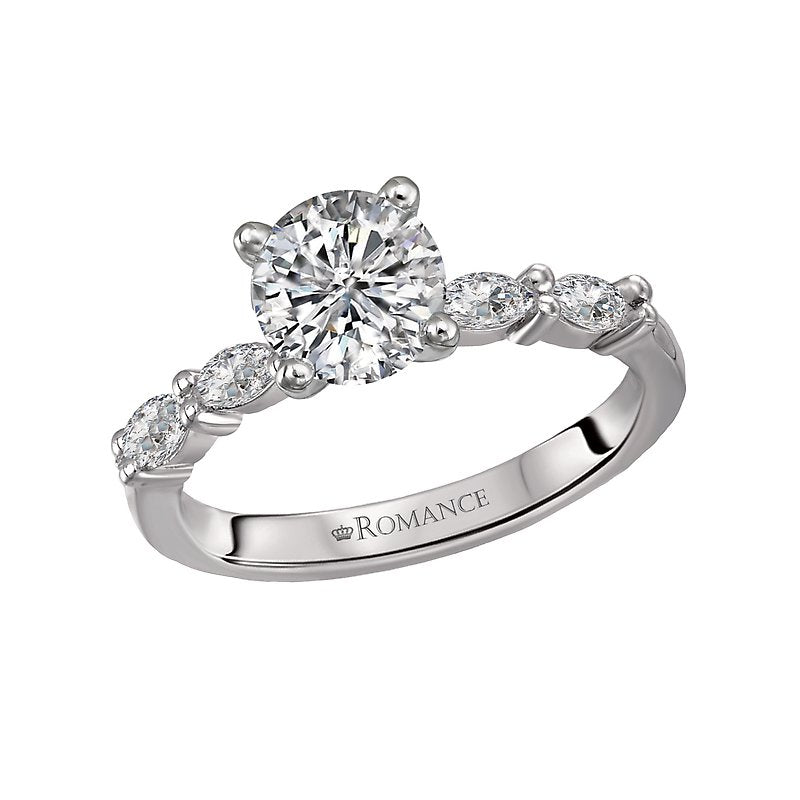 Bandora 14K White Gold Semi-Mount Diamond Ring for Orbelle - Lab Grown Diamond
