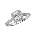 Orbelle Halo Semi-Mount Diamond Ring in 18K White Gold