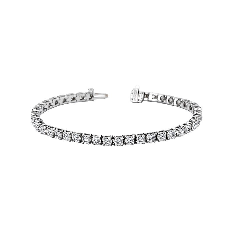 Chic 14K White Gold Lab Grown Diamond Tennis Bracelet