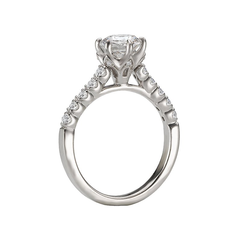 Bandora White Gold Diamond Engagement Semi-Mount Ring