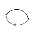 Luxora Italian 14kt Gold Blue Ladybug Bracelet | Adjustable Cord Bracelet