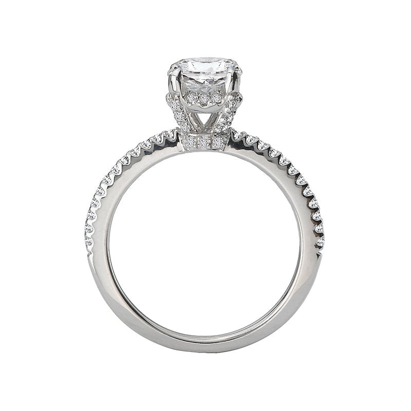 Bandora 14K White Gold Diamond Engagement Semi-Mount Ring