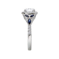 Orbelle Halo Lab Grown Diamond Sapphire Semi-Mount Ring