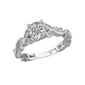Glemera Bandora 14K White Gold Diamond Ring Semi-Mount for 5.8mm Round Center Stone