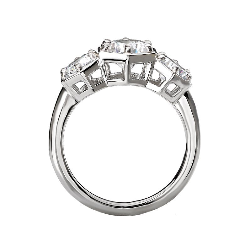 Orbelle 14K White Gold 3-Stone Diamond Engagement Ring Semi-Mount