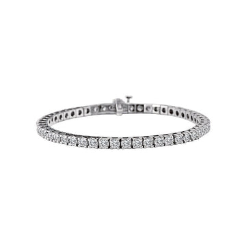 Luxora Ladies 14K White Gold Diamond Tennis Bracelet (5 Carat Total Weight)