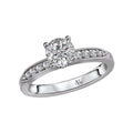 Glemera Bandora 14K White Gold Diamond Engagement Semi-Mount Ring