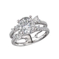 Orbelle 14K White Gold Split Shank Diamond Engagement Ring