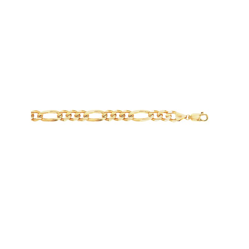 Aurenza Classics 10k Yellow Gold Figaro Bracelet - Chic and Timeless Jewelry