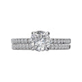 Bandora 14K White Gold Semi-Mount Engagement Ring with Lab Grown Diamond