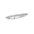 Orbelle Curved Wedding Band in 18K White Gold with Round Diamond (D. 1/7 carat total weight)