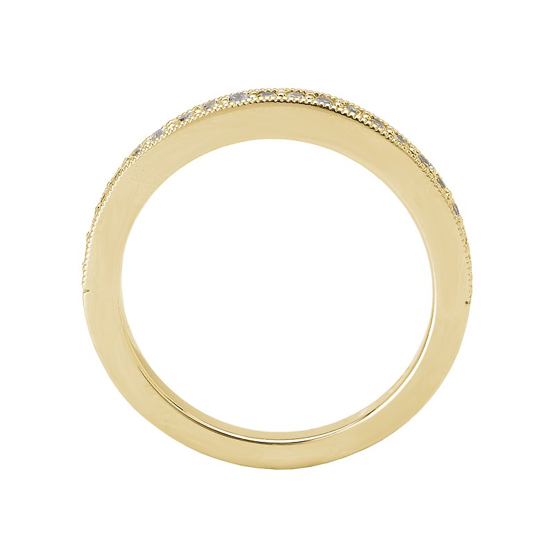 Orbelle Diamond Engagement Ring with Milgrain Detail in 14K White Gold