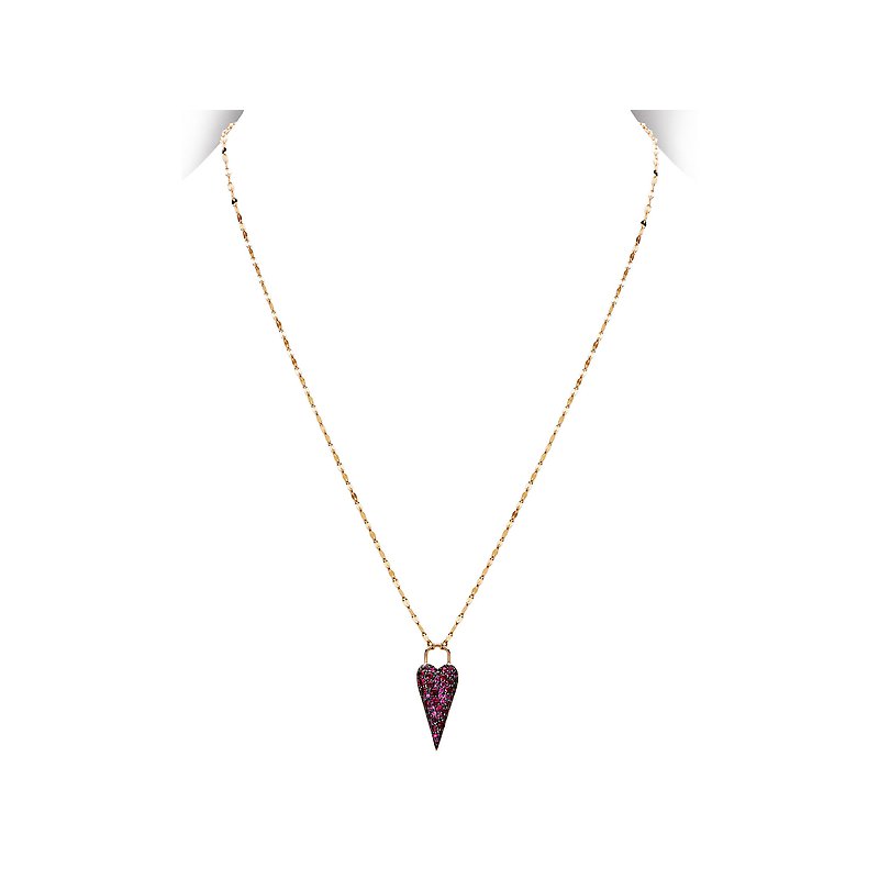Luxora 14kt Gold Ruby Heart Necklace - Fashionable Women's Jewelry