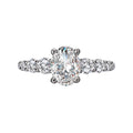 Orbelle Lab Grown Oval Diamond Engagement Ring in 14K White Gold