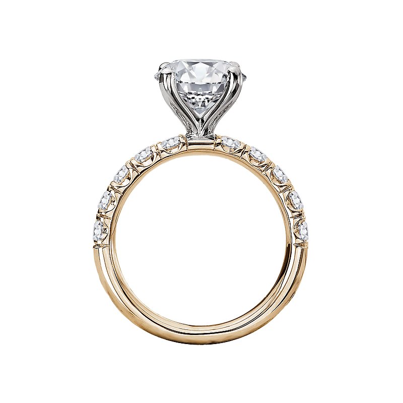 Bandora 14K Yellow Gold Semi-Mount Lab Grown Diamond Engagement Ring