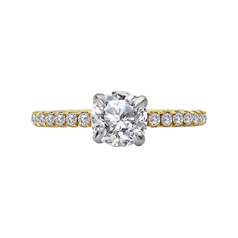 Orbelle Yellow Gold Lab Grown Diamond Semi Mount Engagement Ring