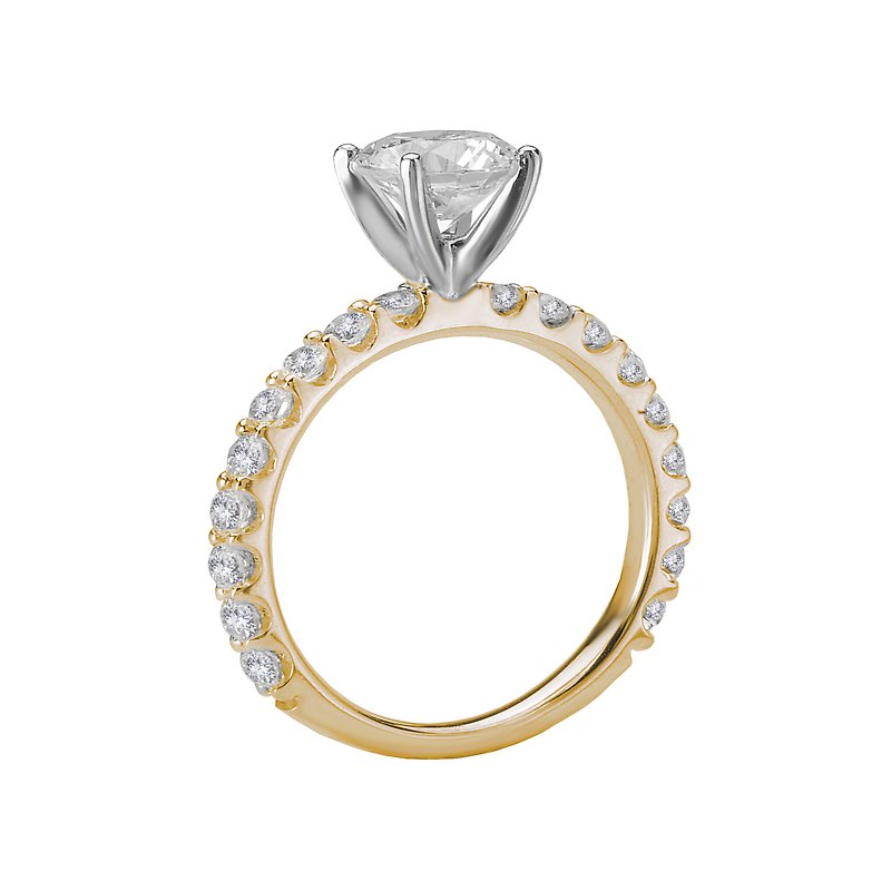 Bandora 14K Yellow Gold Semi-Mount Diamond Engagement Ring