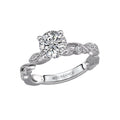 Bandora 18K White Gold Diamond Engagement Semi-Mount Ring