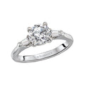 Orbelle 3-Stone Lab Grown Diamond Semi-Mount Engagement Ring in 14K White Gold