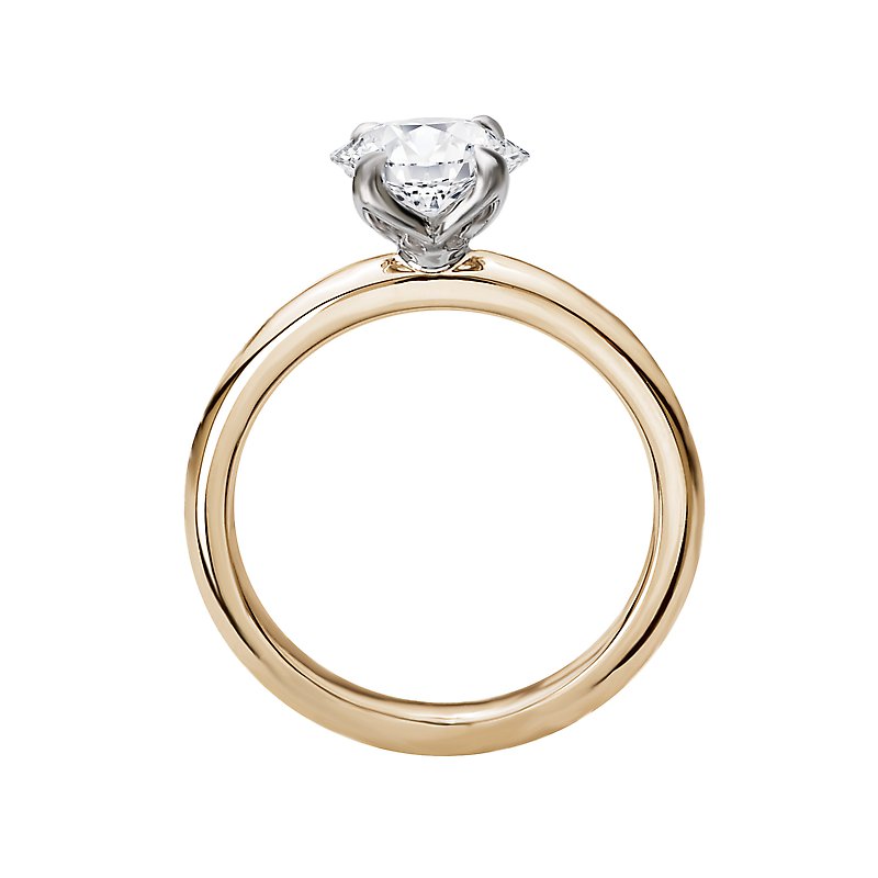 Aurenza Bandoras 14K Yellow Gold Solitaire Diamond Ring Semi-Mount