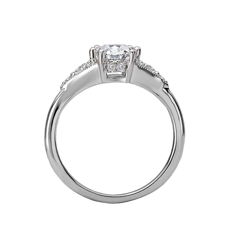 Orbelle Platinum Oval Diamond Engagement Ring Semi-Mount