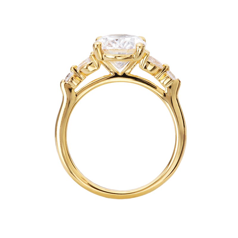 Bandora 14K Yellow Gold Semi-Mount Oval Diamond Engagement Ring