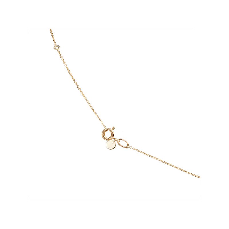 Luxora Italian 14kt Gold Triple Link Necklace - Adjustable 16-18 Inches