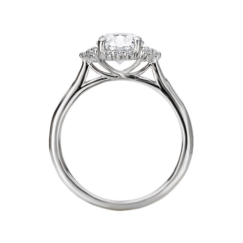 Orbelle White Gold Diamond Halo Semi-Mount Engagement Ring