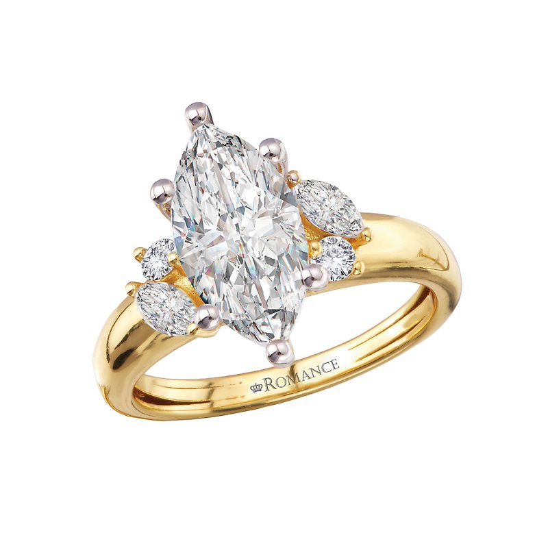 Orbelle 14K Yellow Gold Marquise Diamond Engagement Ring