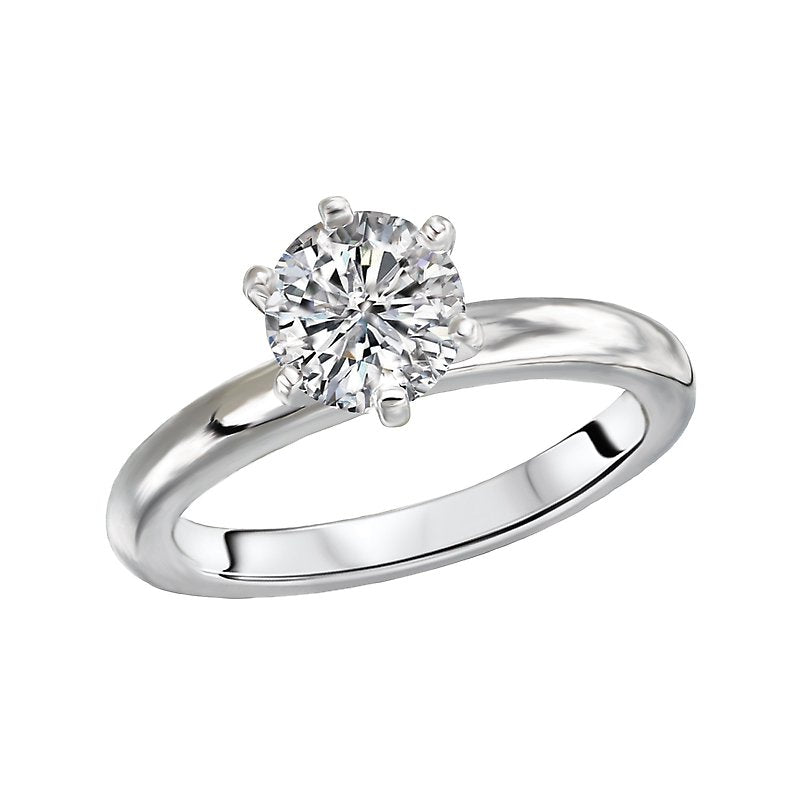 Aurenza Classics 14K White Gold Solitaire Semi-Mount Diamond Ring