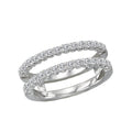 Glemera 14K White Gold Diamond Ring Guard - Matching Wedding Band