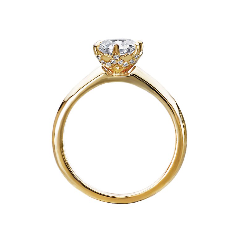 Orbelle Semi-Mount Solitaire Diamond Engagement Ring in 14K Yellow Gold