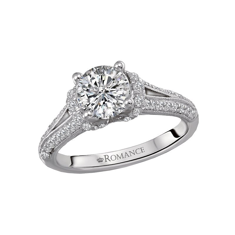 Bandora 14K White Gold Diamond Semi-Mount Engagement Ring