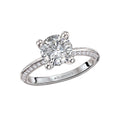 Platinum Knife Edge Diamond Engagement Ring - Orbelle Collection