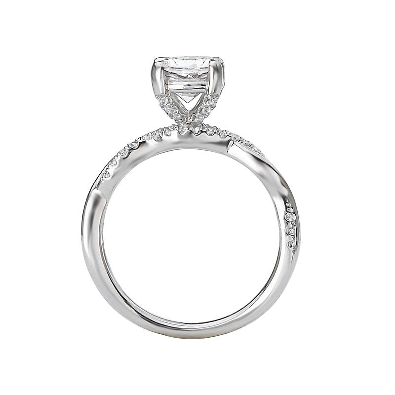 Glemera Bandora 14K White Gold Semi-Mount Diamond Ring