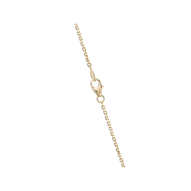 Luxora Blue Topaz Pear Necklace in 14K Yellow Gold - Adjustable Lariat Style