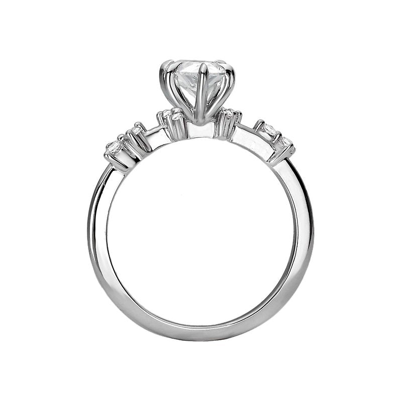 Orbelle 14K White Gold Pear Shaped Diamond Engagement Ring