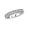 Aurenza Classics 14kt White Gold Diamond Wedding Band with Milgrain Detail