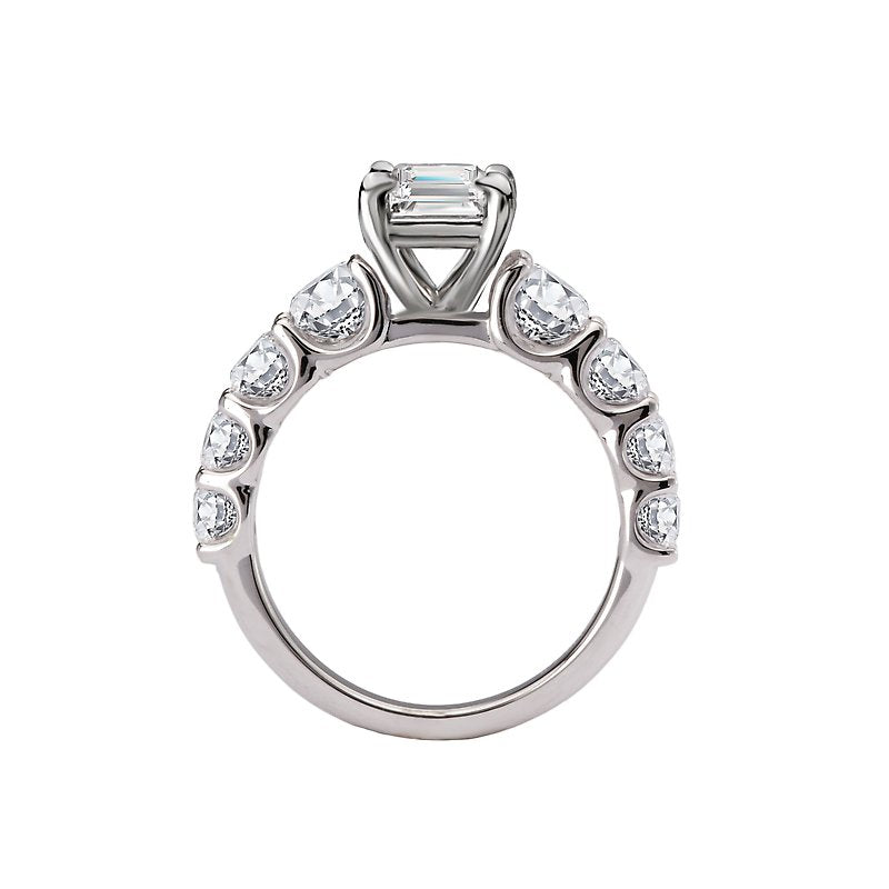Platinum Orbelle Diamond Band Semi-Mount Engagement Ring