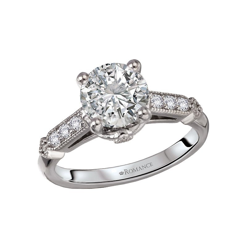 Orbelle Art Deco White Gold Diamond Engagement Ring