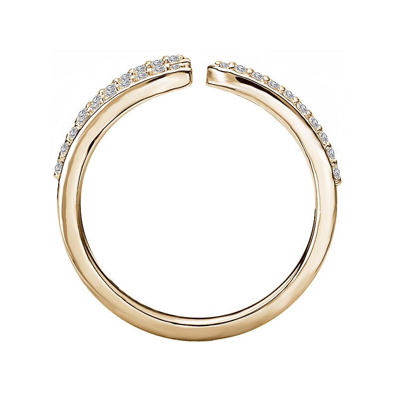 Luxora Classic 14K White Gold Ladies Fashion Diamond Ring