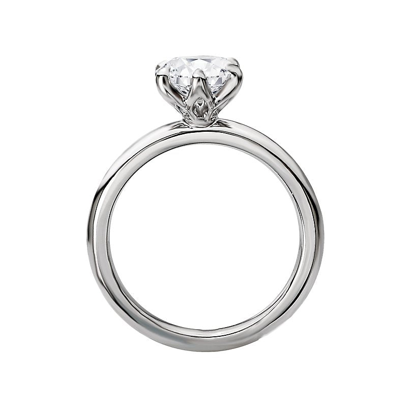 Aurenza Classics Solitaire Semi-Mount Diamond Ring in 14K White Gold