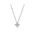 Luxora Floral Diamond Pendant Necklace in 14K White Gold