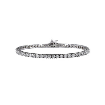 Luxora 14K White Gold Diamond Tennis Bracelet - 3 Carat Total Weight